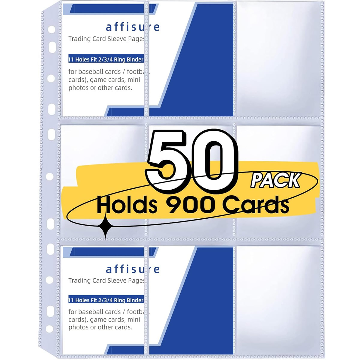 Energy Storage Rack - 50 Pack 9 Pocket Card Sleeves