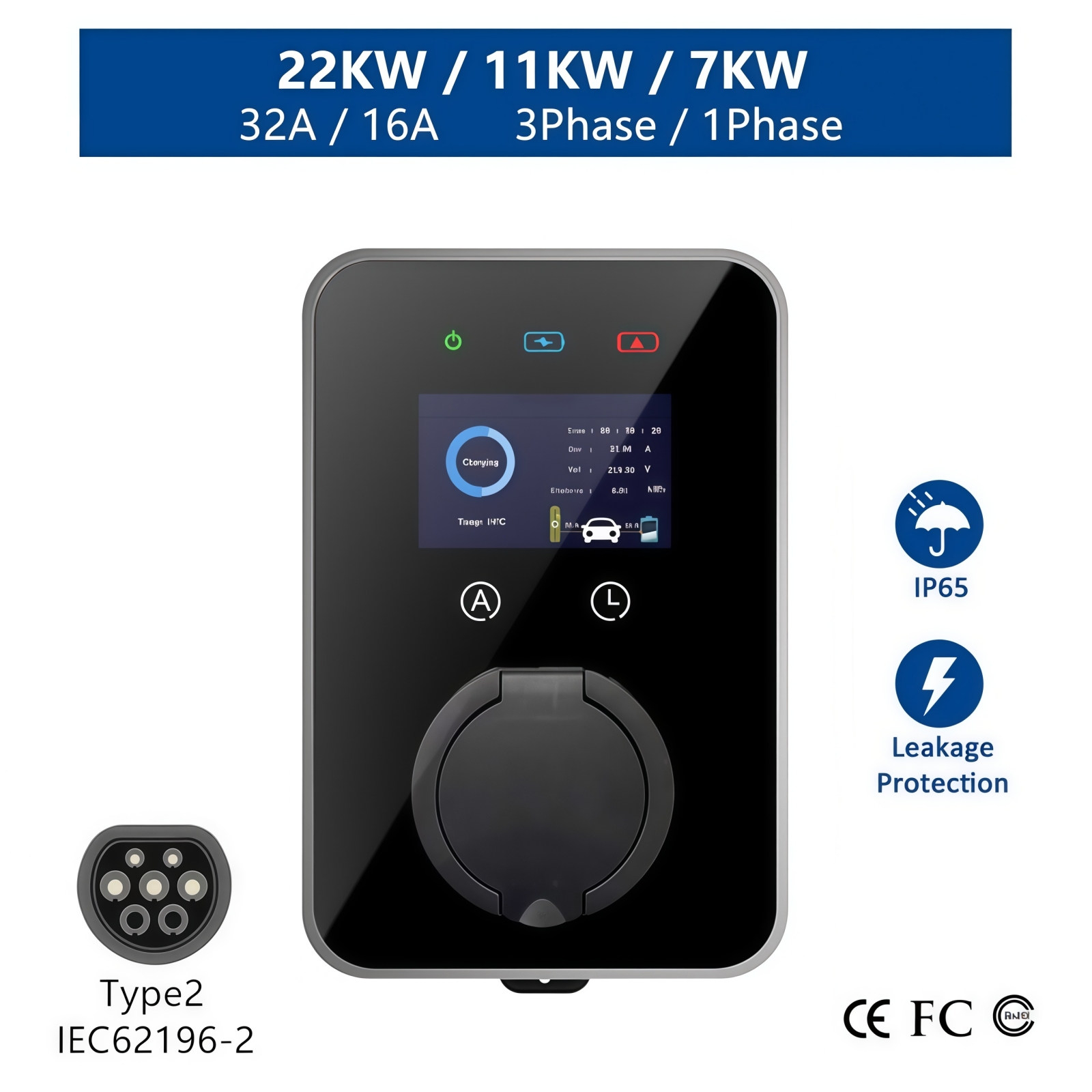 New EV Charger Type 2 EVSE Wal - Ev Charger Wallbox บทวิจารณ์และราคา