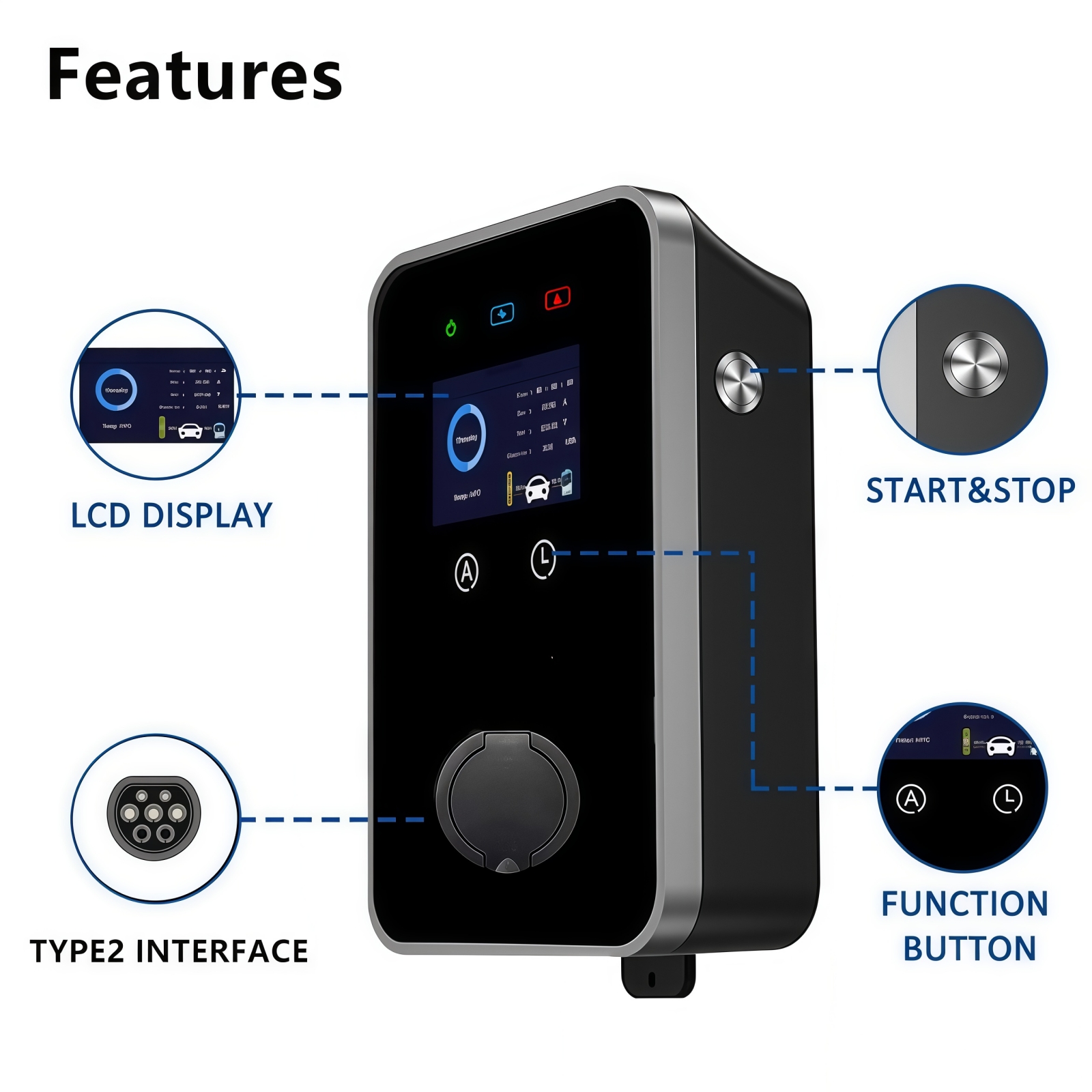 New EV Charger Type 2 EVSE Wal - Ev Charger Wallbox บทวิจารณ์และราคา