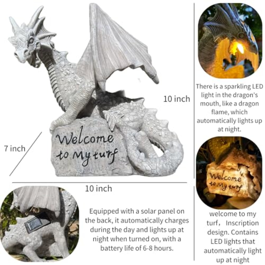 Garden Large Dragon Statue Sol - Renewable Energy Solar บทวิจารณ์และราคา