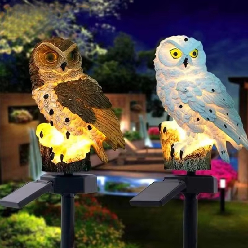 Solar light owl animal sculptu - Renewable Energy Solar บทวิจารณ์และราคา