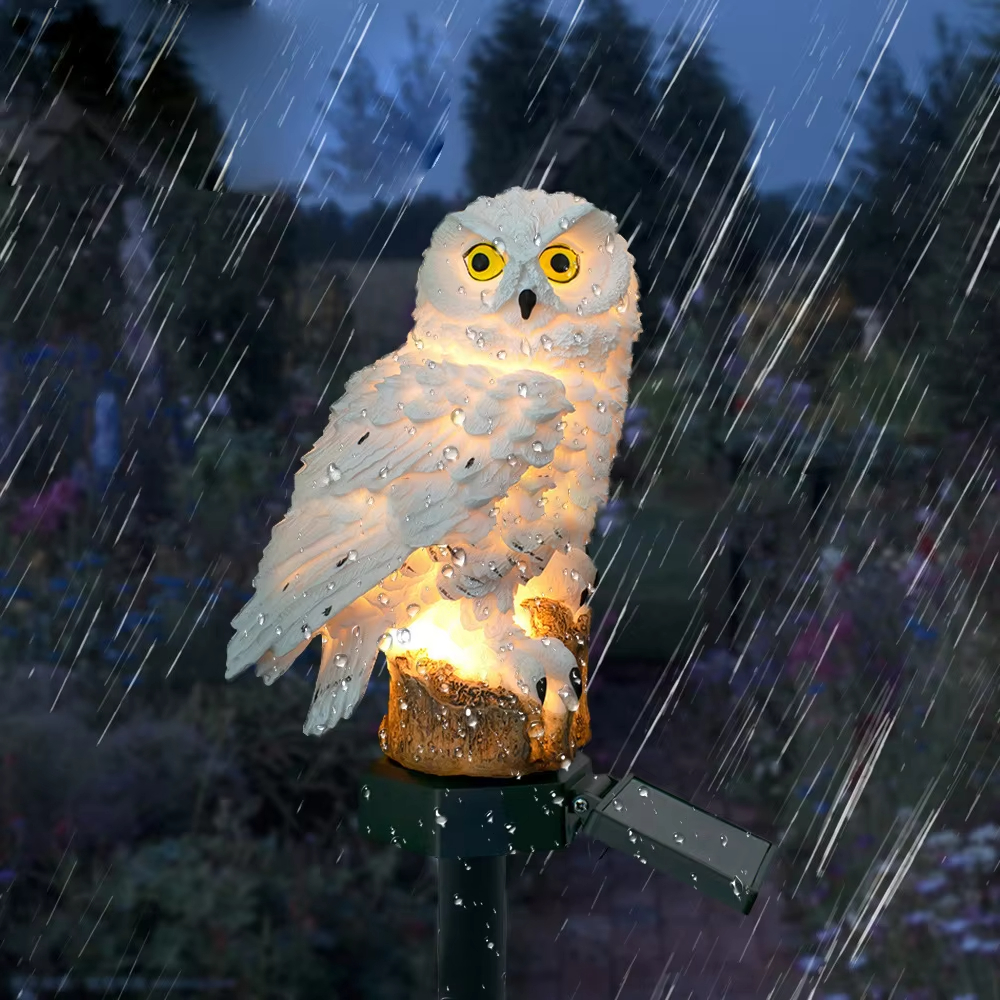 Solar light owl animal sculptu - Renewable Energy Solar บทวิจารณ์และราคา