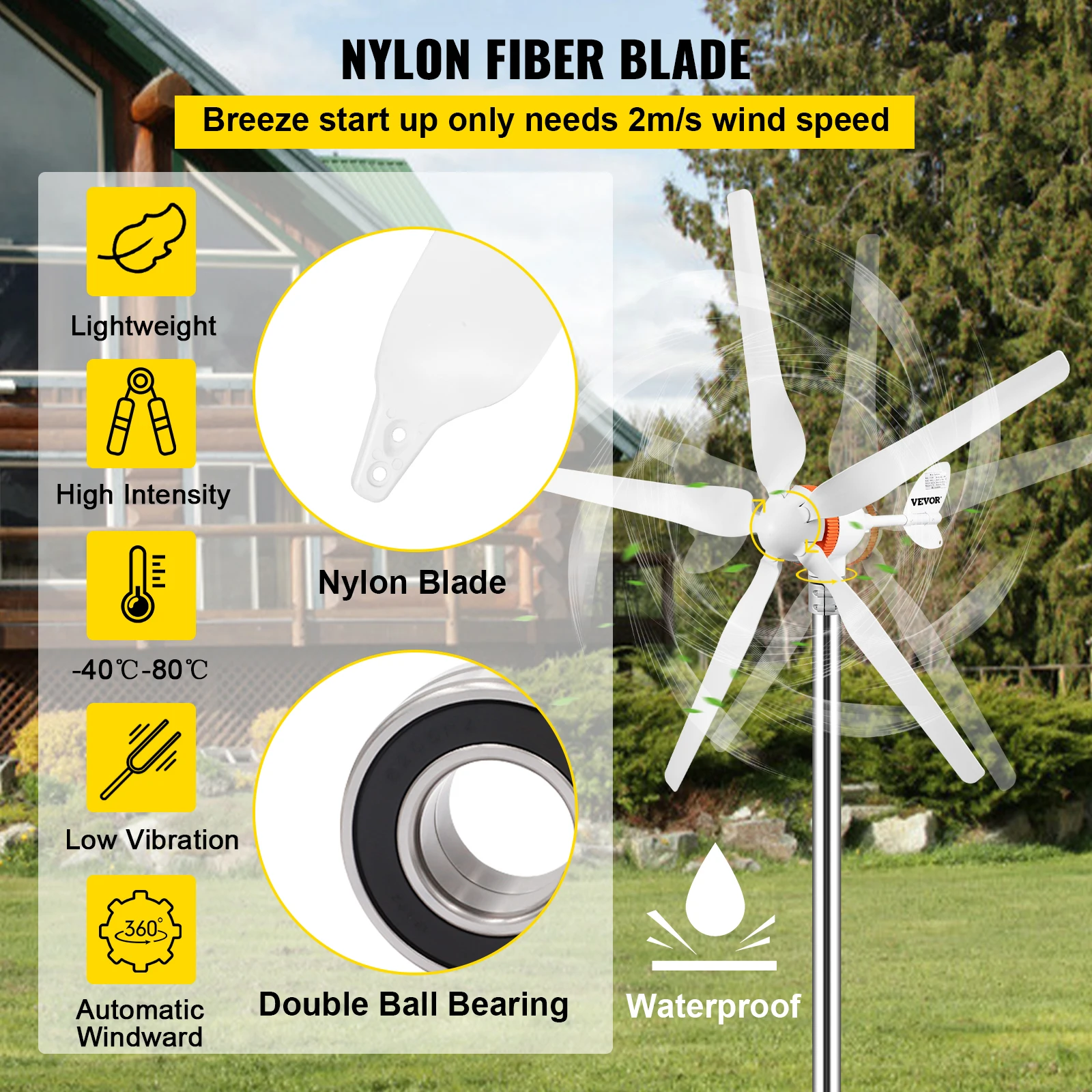 Small Wind Turbine Generator 3 - Renewable Energy Use บทวิจารณ์และราคา