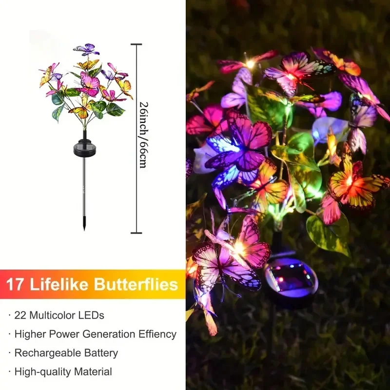 Solar LED Butterfly Garden Lig - Renewable Energy Solar บทวิจารณ์และราคา