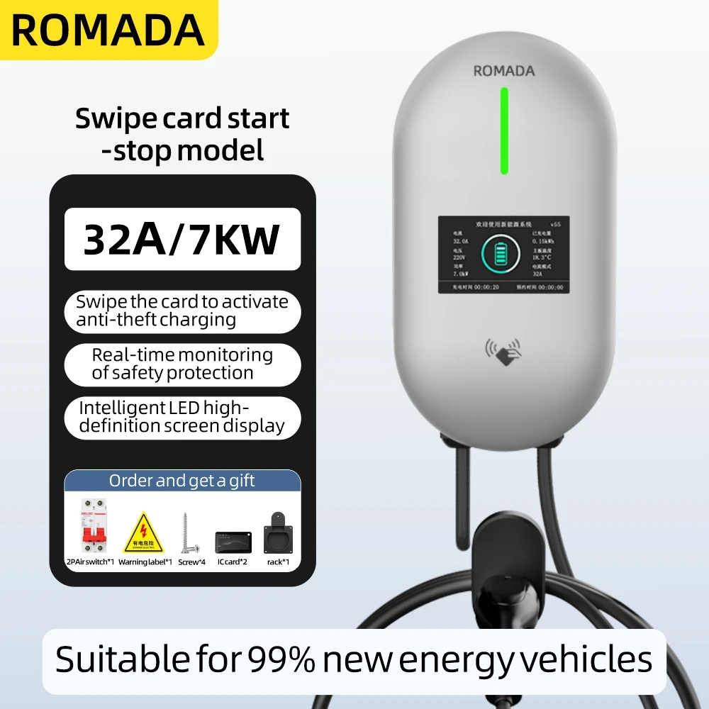 ROMADA EV Charging Station 32A - Ev Charger Wallbox บทวิจารณ์และราคา