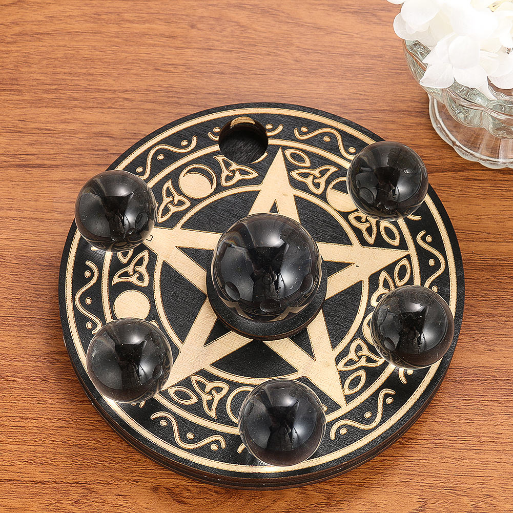 Wooden Pentacle Crystal Ball D - Energy Storage Rack บทวิจารณ์และราคา