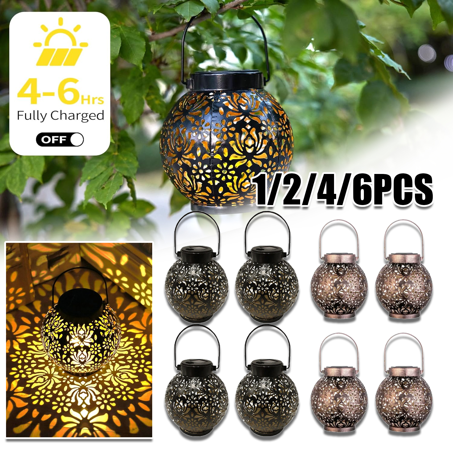 1-6PCS Moroccan Solar Lanterns - Renewable Energy Solar บทวิจารณ์และราคา