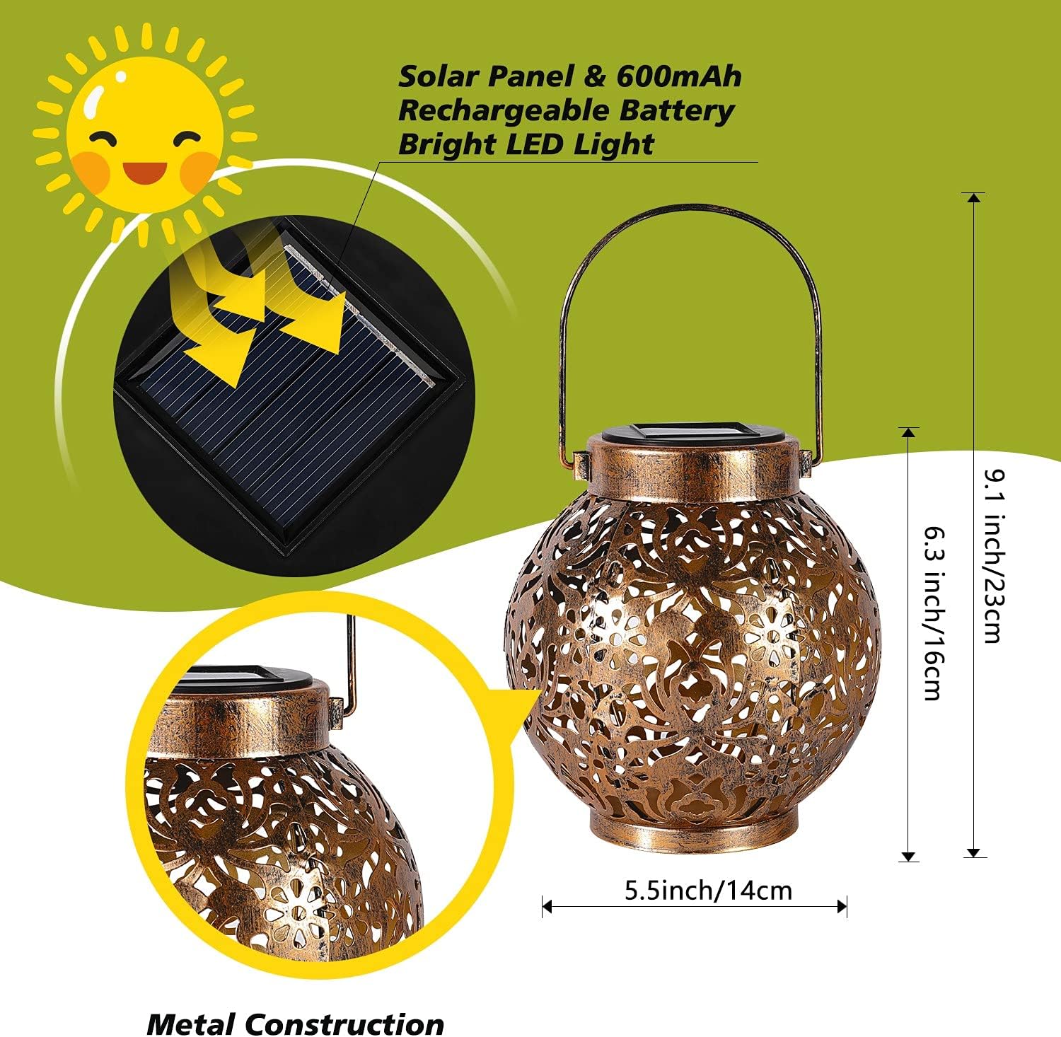 1-6PCS Moroccan Solar Lanterns - Renewable Energy Solar บทวิจารณ์และราคา