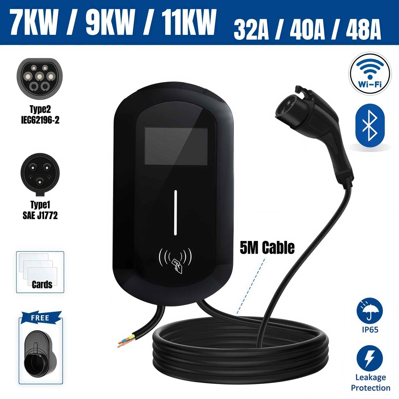 Type1 EV Charging Station 32A  - Ev Charger Wallbox บทวิจารณ์และราคา