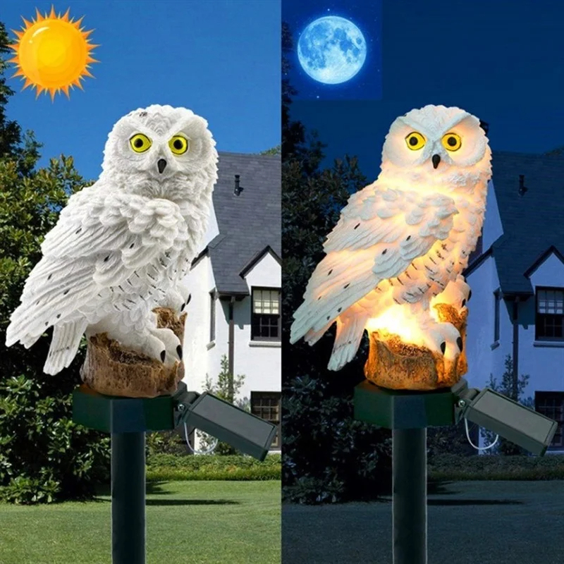 Solar Owl Statue Garden Light  - Renewable Energy Solar บทวิจารณ์และราคา