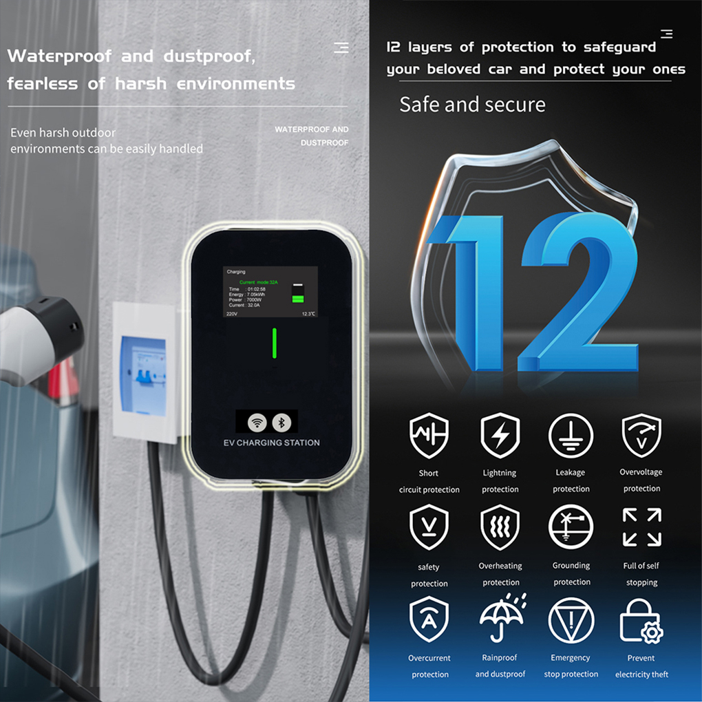 TYPE-2 Wallbox EV Charger 7KW  - Ev Charger Wallbox บทวิจารณ์และราคา