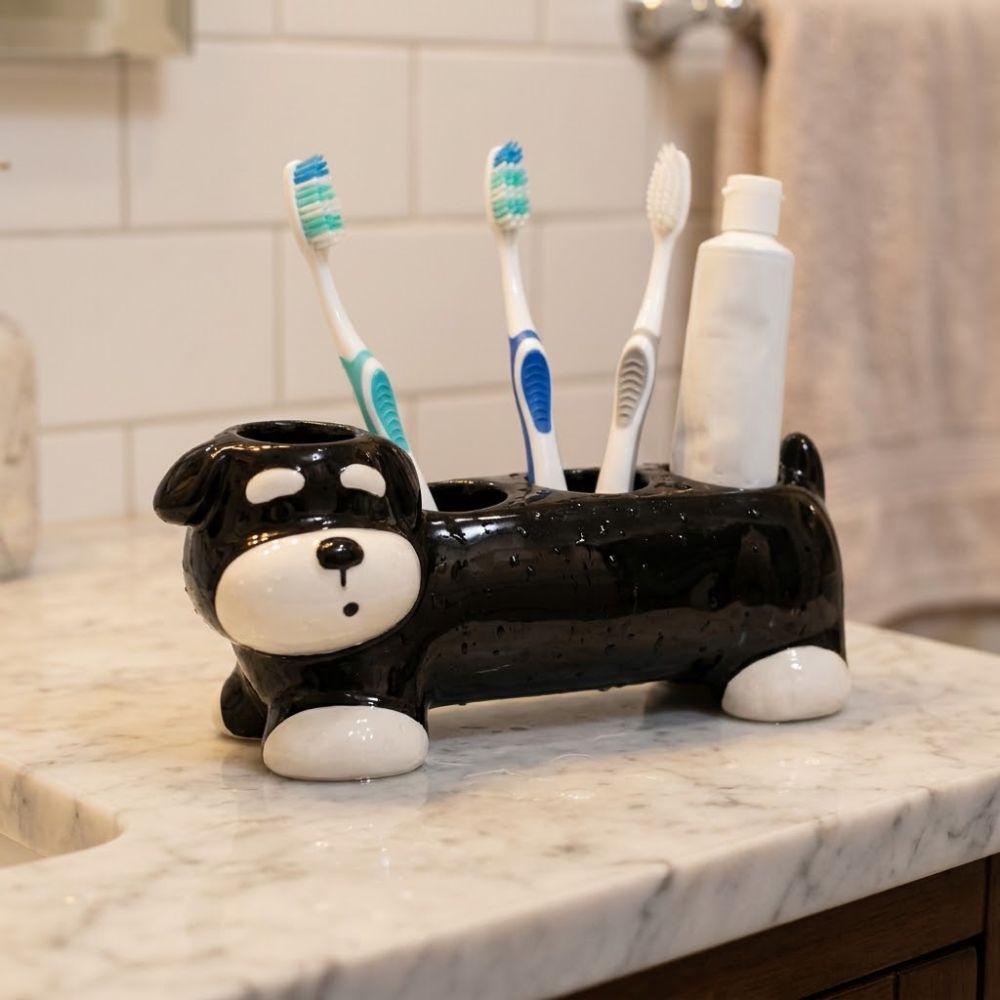 Cat Dog Shape Ceramic Toothbru - Energy Storage Rack บทวิจารณ์และราคา
